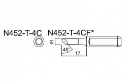 Сменный наконечник Hakko N452-t-4c N452-t-4cf