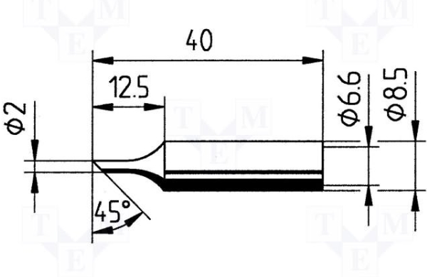 Наконечник Ersa 832fdlf (для паяльников Ergotool, Basictool, Powertool, Multipro, Multisprint)