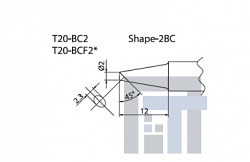 Сменный наконечник Hakko T20-bc2,t20-bcf Shape-2bc