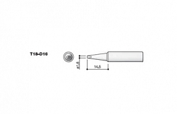 Сменный наконечник Hakko Т18-d16