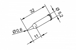 Наконечник Ersa 102pdlf06 (для паяльников itool, itool nano)