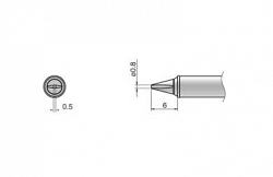 Композитный наконечник Hakko T31-03wd08 Shape-0,8wd