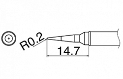 Композитный наконечник Hakko T31-02il Shape-il