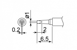 Наконечник для паяльника Hakko T30-d1 Shape-1d