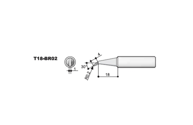 Сменный наконечник Hakko Т18-br02