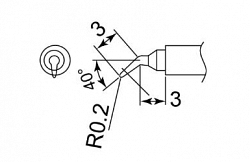 Наконечник для паяльника Hakko T30-j Shape-j