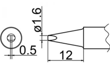 Наконечник для паяльника Hakko T20-d16 Shape-1.6d