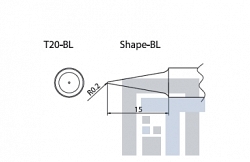 Сменный наконечник Hakko T20-bl Shape-bl