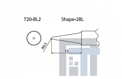 Сменный наконечник Hakko T20-bl2shape-bl